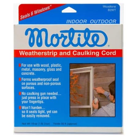 Thermwell Products Thermwell B2WT Wood tone Mortie Caulking Cord Weather-Strip - 90 ft. 664110